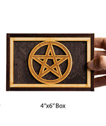 SALE Pentagram  Wood Box      Tarot Box   Jewelry Box  Stash Box - $24.60 CAD