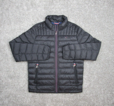 Tommy Hilfiger Puffer Jacket Adult Small Natural Down Packable Coat Zip ... - £53.35 GBP