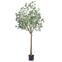 VEVOR Artificial Eucalyptus Tree, 6 FT Tall Faux Plant, Secure PE Materi... - $109.71