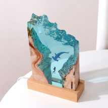 Epoxy Light Resin Crafts Ocean Custom Lamp Gifts for Home Hammerhead shark - £81.78 GBP