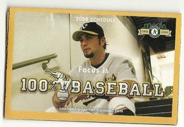 2008 Oakland A&#39;s Pocket Schedule - $94.67 MXN
