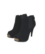 Simply Vera Vera Wang Peep-Toe Black Booties Size 7M - €16,82 EUR