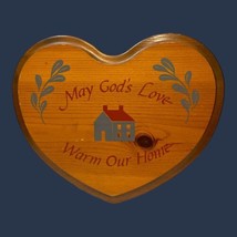 VTG Wooden Wall Hanging Plaque Rustic  Country Retro “Gods Love”’ Religious 11” - £9.50 GBP