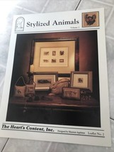 The Hearts Content Stylized Animals Volume 1 leaflet 2 Cross Stitch Design - $12.19