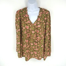 Jessica Simpson Leslie Boho Botanical Dots Medium Top Shirt NWT 69.50 - $16.83