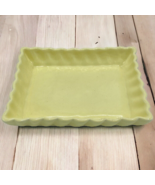 Vintage Camark Pottery USA Low Wave Edge Plate 7.25&quot; x 6&quot; Yellow Rectangle - £15.94 GBP