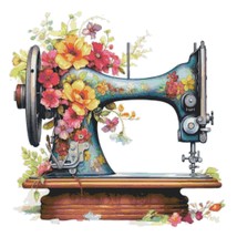 Counted Cross Stitch patterns/ Sewing Machine and Flowers/ Dream Home 110 - £7.18 GBP