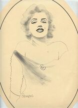 Marilyn Monroe Original Drawing by Clemons  - $27.72