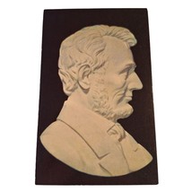Postcard Relief Marble Carving Of Abraham Lincoln Exhibit Proctor VT Chrome - £5.42 GBP