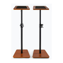On Stage SMS7500R Wood Studio Adjustable Monitor Stands 2 Pack Rosewood - £175.52 GBP