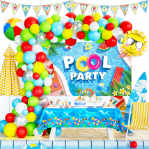 Pool Party Decorations, Summer Beach Swimming Tropical Themed Birthday P... - £32.70 GBP