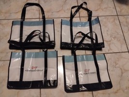 Vineyard Vines Whale Reusable Plastic Shopper Tote Bag 16X12 Lot Of 4 - $375.01 MXN