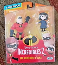 The Incredibles 2  Mr. Incredible &amp; Edna  Junior Supers Figures - £8.00 GBP