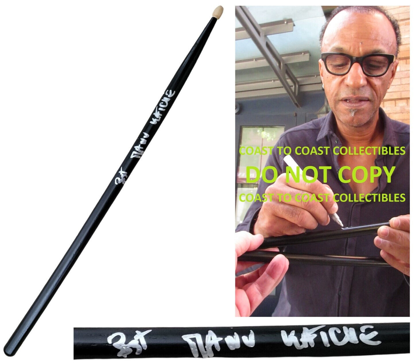 Manu Katche Signed Autographed Drumstick COA Proof Sing & Peter Gabriel Drummer. Manu Katche Signed Autographed Drumstick COA Proof Sing & Peter Gabriel Drummer.