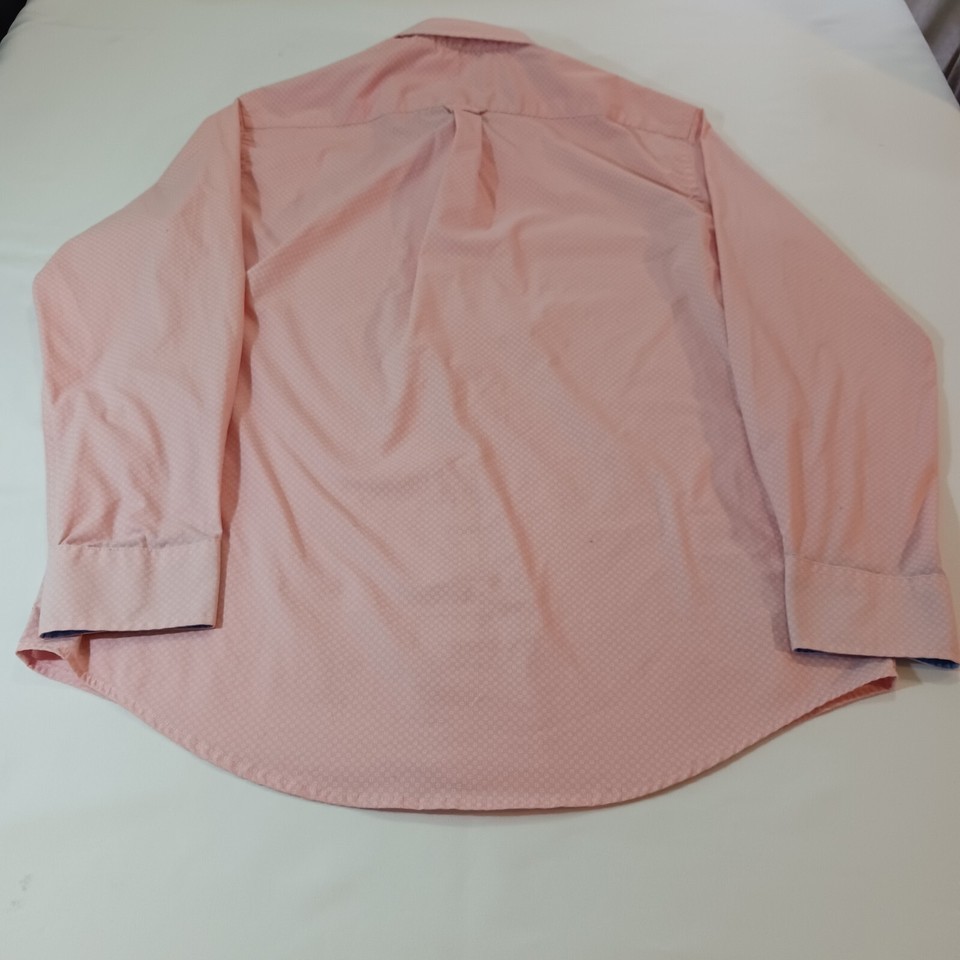 IZOD 45PW392 Men's Peach Button-Down Collar Shirt Long Sleeve Size Large Item image 2