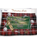 Tapestry Cuts Golf Theme Fabric for pillow Bag purse wall hanging NEW 13... - $10.84 CAD