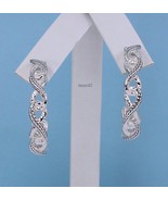  John Hardy JAI Infinity Hoop  Sterling Silver Earrings 1-1/4&quot;  NIB - $4,390.36 MXN
