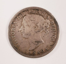 1887 Canada 10 Centesimi Argento Moneta IN VG Condizioni, Km 3 - £75.66 GBP