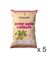 Gårdschips Brown Butter &amp; Red Onion Chips 5-pack (5x150 grams) - Swedish... - $85.00