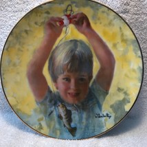 Thornton Utz First Catch Carefree Days Collector Plate 1982 Viletta China - $24.95