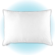 FluffCo Down Alternative Basic Pillow  Standard Queen Pillow Standard Firm NEW - £62.83 GBP