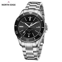 North Edge Watch Black 42mm Sapphire Automatic Luxury Mechanical Diver M... - $125.99