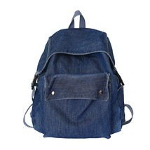 Vintage Style Jeans BackpaBags Large Size School Bags Denim Travel Bags Kroean S - £38.56 GBP