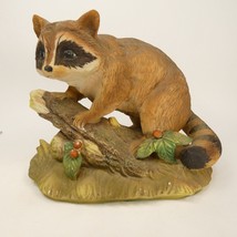 Masterpiece by Homco Figurine Racoon on a Stump Hand Painted Porcelain F... - £4.70 GBP