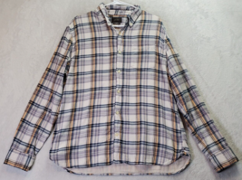 JACHS Shirt Mens Large Multi Plaid Classic Fit Long Sleeve Collared Button Down - £13.04 GBP