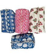 Large Cotton Quilted Block Printed Wash Bag | Ideal Gift | Handmade | To... - $75.65 CAD