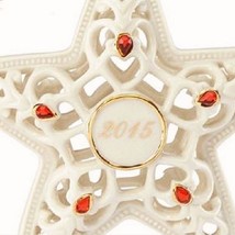 Lenox 2015 Radiant Star Ornament Annual Pierced Red Crystals Christmas R... - £85.33 GBP