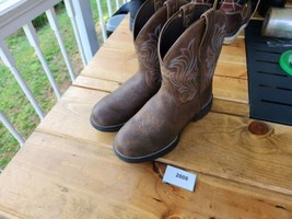 Ariat Ladies Anthem Shortie Round Toe Western Boots Copper Kettle Brown ... - $89.10