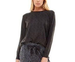 Roudelain Womens Whisper Luxe Waffled Pajama Top Only,1-Piece,Black/Slate Grey,S - £33.04 GBP