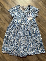 Diane Von Furstenburg x Target Girls Wrap Dress Sea Breeze Blue Zebra DVF Size 8 - £15.21 GBP