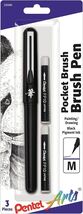 Water-Resistant Pocket Brush Pen with 2 Refill Cartridges - Ideal for Ar... - $38.56