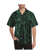 Matrix Raining Code Men&#39;s All Over Print Hawaiian Shirt - $47.54 CAD