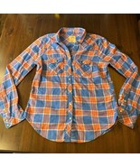 Hollister Snap Down Cotton Plaid Long Sleeve Shirt Girl’s Size Medium - $238.71 MXN