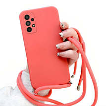 Anymob Samsung Phone Case Red Crossbody Necklace Lanyard - £18.63 GBP