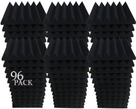 96 Acoustical Foam Panel Wedge Studio Soundproofing Wall Tiles, Each Measuring - £114.63 GBP