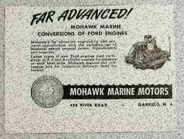1947 Print Ad Mohawk Marine Ford Engine Conversions Garfield,New Jersey - $9.75