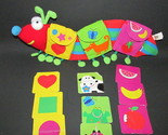 manhattan Baby toy company plush caterpillar w/ pockets cards fruit shap... - $9.89