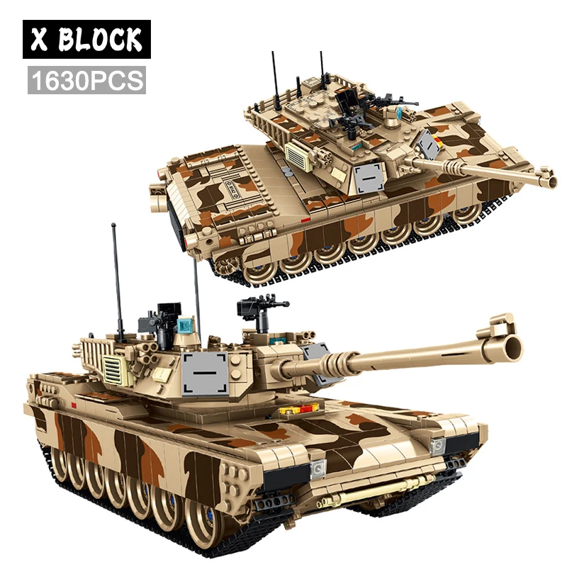 WW2 Military M1A2 Main Battle Tank Series Building Blocks Bricks Model MOC Army - £74.89 GBP+