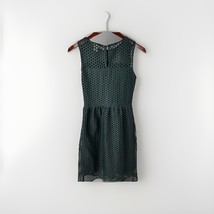 H&amp;M Black Sleeveless Mesh Overlay Dress Size US 4 EUR 34 Fit &amp; Flare Lined - $13.98