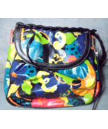 Plum Brand Multicolored Fabric Shoulder Handbag Purse Braided Strap Orga... - €10,27 EUR