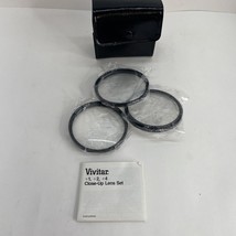 VIVITAR Close Up Lens Set 49mm  No. 1, No. 2 &amp; No. 4  w/case and manual - £7.81 GBP
