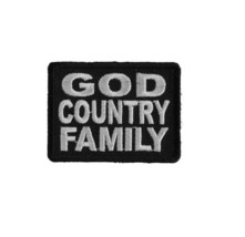 God Country Family 2&quot; X 1.5&quot; Iron On Patch (3909) (C83) - £4.20 GBP