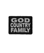 GOD COUNTRY FAMILY 2&quot; x 1.5&quot; iron on patch (3909) (C83) - £4.17 GBP