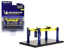 Adjustable Four-Post Lift &quot;Michelin&quot; Blue and Bright Yellow &quot;Four-Post L... - $31.99