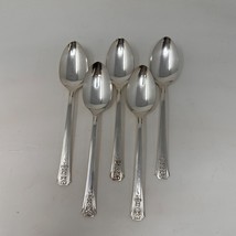 Oneida community Tudor Fortune Silverplate Tablespoons lot of 5 w Case - £14.98 GBP