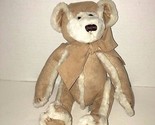 Bath &amp; Body works suede brown tan cream gingerbread teddy bear plush 8&quot;-9&quot; - £8.20 GBP